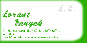 lorant manyak business card